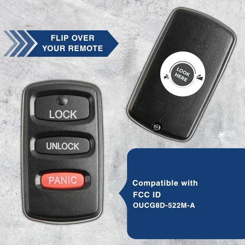 Vista 5 de KeylessOption Llavero de alarma para auto con entrada sin llave para Mitsubishi Montero, Montero Sport E4EG8D-522M-A de 1998-2006