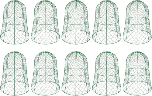 Vista 10 de Paquete de 5 Cloches de alambre de pollo para jardín, 12.99 pulgadas de profundidad x 15.75 pulgadas de alto, protectores y cubiertas de plantas