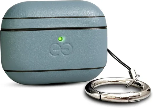 Vista 24 de Dreem Om - Funda para estuche con clip para llavero compatible con AirPods 1 y 2, funda de cuero vegano para Airpods para hombres y mujeres, Negro