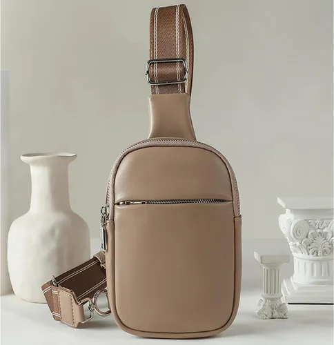Vista 4 de Bolso bandolera pequeño, riñonera, cangurera, para teléfono celular, bolso de pecho, casual, mochila deportiva para mujeres y hombres