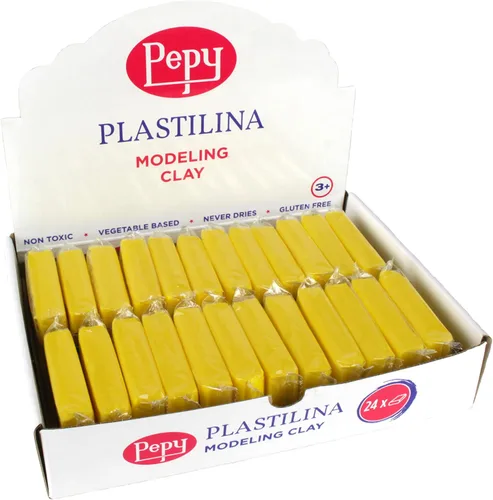 Vista 6 de Pepy Plastilina - Arcilla de modelado reutilizable y que no se seca; juego de 24 barras, 1.4 onzas cada una, perfecta para proyectos de arte y Negro