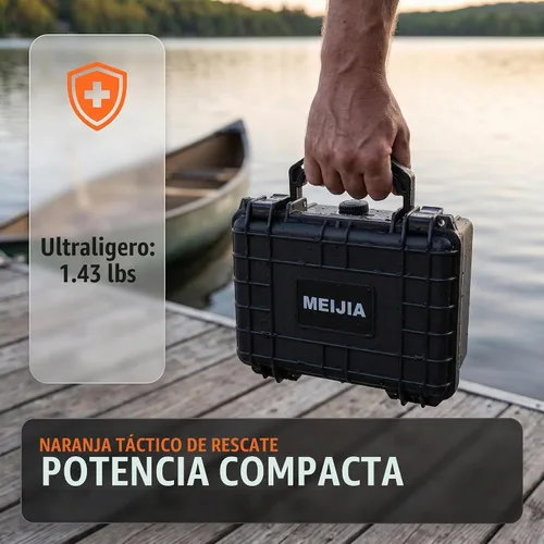 Vista 8 de MEIJIA Funda protectora impermeable IP67 portátil para todo tipo de clima, funda rígida, funda para cámara con espuma personalizable, para uso