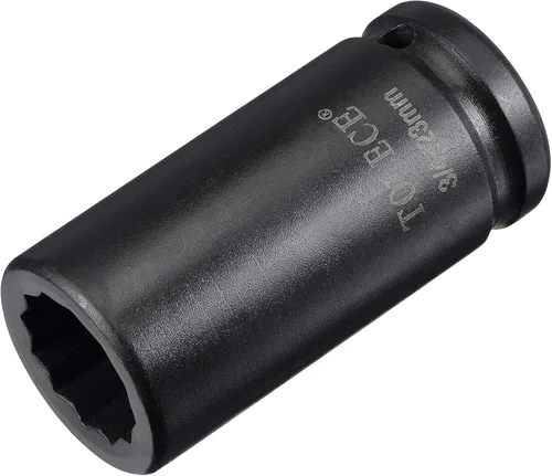 Vista 26 de uxcell Enchufe de impacto profundo de 0.669 in y 12 puntos de 3/4 pulgadas, acero CR-MO 3.071 in de longitud, tamaños métricos