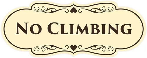 Vista 10 de Signs ByLITA Designer No Climbing (Negro) - Pequeño
