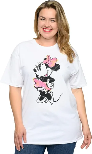 Vista 4 de Disney Camiseta de talla grande para mujer, Minnie Mouse, 100% algodón