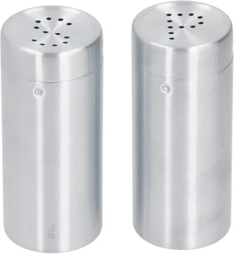 Vista 10 de 2 saleros y pimenteros dorados, salero y pimentero dorado, cocteleros de especias de acero inoxidable, frasco de condimentos con tapa, ideal
