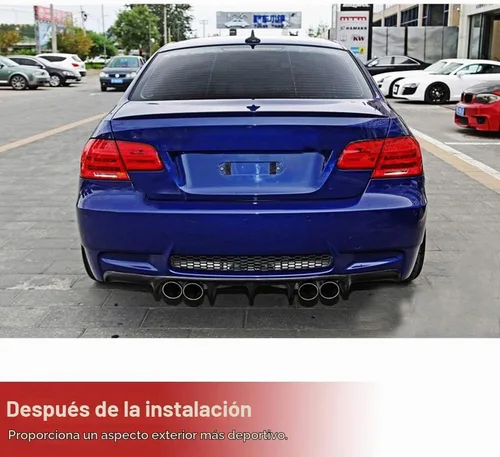 Vista 2 de Difusor trasero de fibra de carbono M3 para BMW M3 E92 E93 2Door 2008-2013 Piezas personalizadas Cubierta de parachoques de labio inferior Spoiler