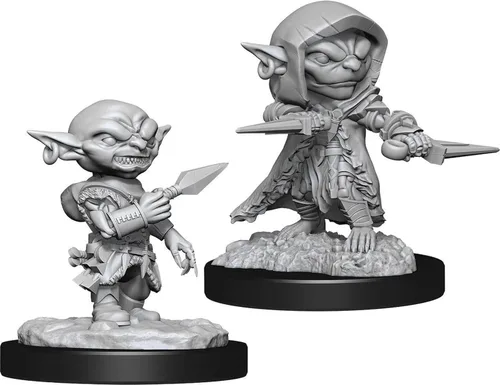 Vista 2 de Las maravillosas miniaturas sin pintar de Dungeons & Dragons Nolzur: Goblin Fighter Male