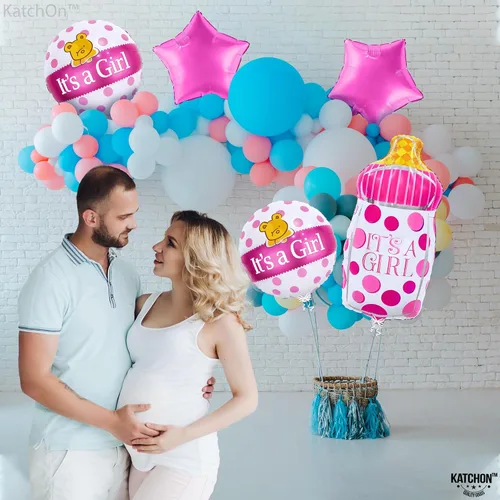Vista 7 de KatchOn, It's A Baby Girl - Juego de globos (5 unidades)