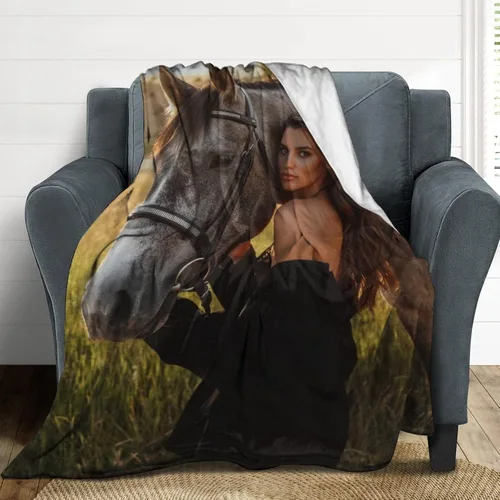 Vista 2 de D-Story Manta personalizada con fotos, manta de fotos personalizada con cualquier texto, manta de forro polar personalizada para cama, sofá