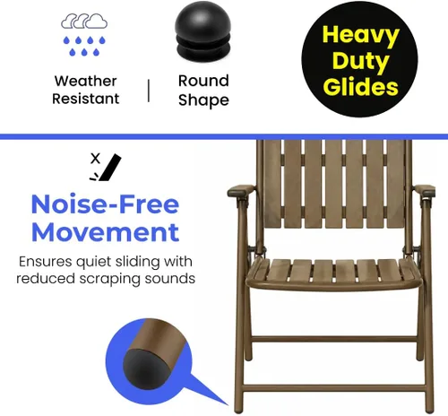 Vista 4 de Protectores redondos para patas de silla, se adaptan a 7/8 pulgadas de diámetro interior, protectores de piso de plástico para patas de silla