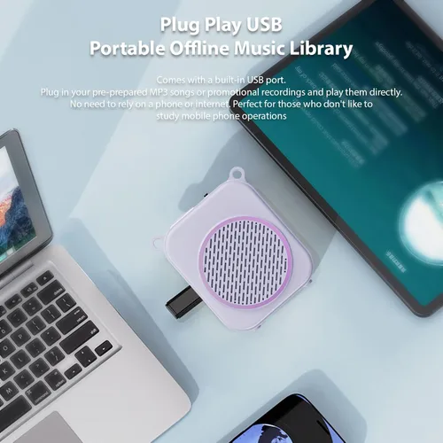 Vista 3 de Alomejor Amplificador de voz con micrófono de auriculares, amplificador portátil, adecuado para profesores, actividades al aire libre, guía