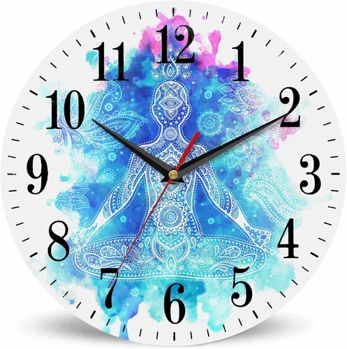 Vista 13 de Mxocom Reloj de pared de cocodrilo verde de dibujos animados con dientes, lindo estilo divertido de 10 pulgadas, silencioso, sin tictac, funciona