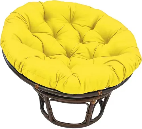 Vista 9 de HUHJYUGE Cojín de asiento para cesta colgante de 16 x 16 pulgadas, cojín para silla de columpio suave, cojín redondo para silla de huevo colgante