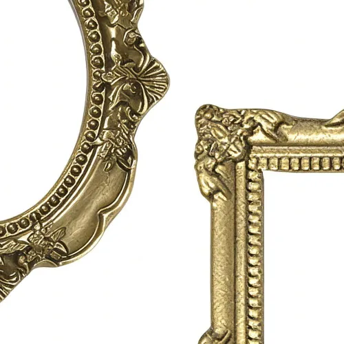 Vista 3 de Miniature Picture Frame,10pcs Small Gold Resin Frames,Vintage Charm Carving Frames for Party Crafts DIY and Wall Hanging
