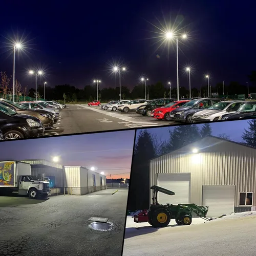 Vista 8 de Luces de Estacionamiento 240W 36000LM Montaje de Brazo Ajustable Luces de Caja de Zapatos para Exteriores con Fotocélula de Anochecer a Amanecer