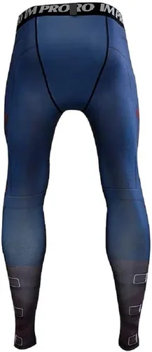 Vista 2 de LILLIWEEN Camiseta deportiva de compresión de superhéroes para hombre, con impresión 3D, secado rápido, capa base para arruinar el gimnasio