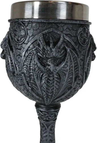 Vista 5 de Ebros Gift Antigua Guarida gótica de los dragones Tumbas de mazmorras de hueso arcaico, copa de cáliz de copa de cáliz de copa de 6 onzas con elixir