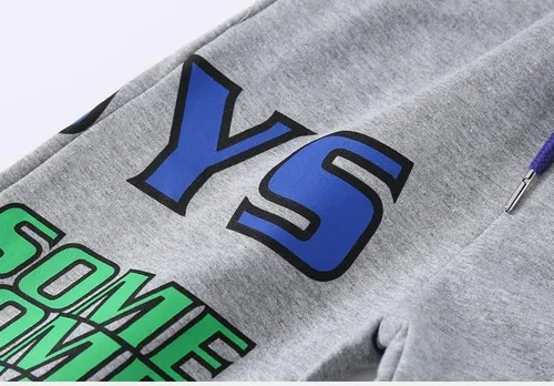 Vista 4 de Irsutey Pantalones deportivos casuales con estampado de letras para bebés y niños pequeños, pantalones deportivos con cintura elástica para niños