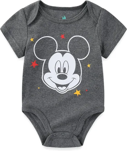 Vista 2 de Disney Mickey Mouse, Lion King y Winnie the Pooh Baby Boys Paquete de 5 mamelucos para recién nacidos y bebés