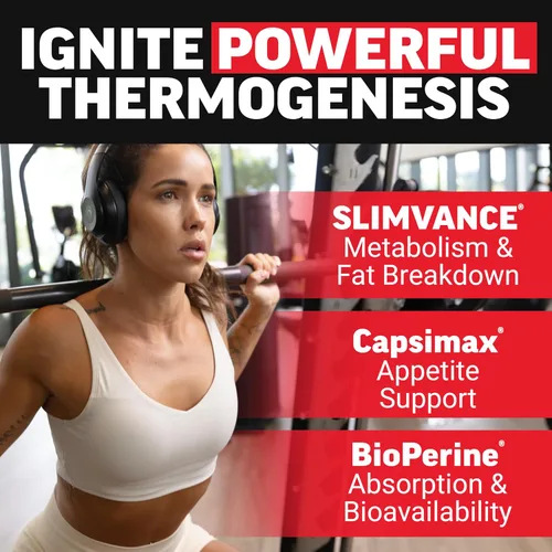 Vista 3 de Force Factor LeanFire con quemador de grasa termogénico avanzado SLIMVANCE de próxima generación para pérdida de peso con vitaminas B y Capsimax