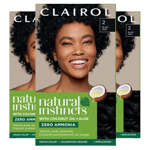 Vista 46 de Clairol Natural Instincts - Tinte semipermanente para el cabello, color negro 2, paquete de 1 unidad