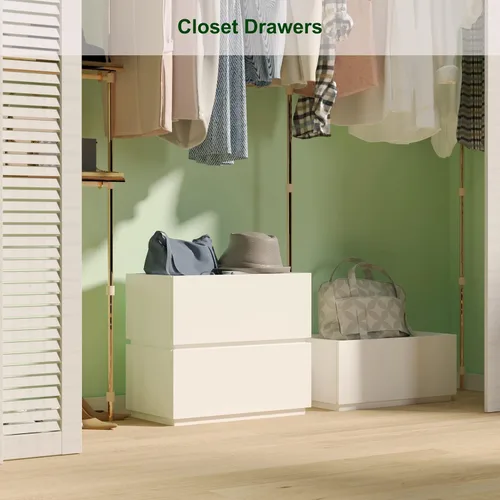 Vista 4 de woodtalks Cómoda apilable de 1 cajón, cómoda multiusos para dormitorio, armario de almacenamiento para entrada, mesita de noche, sofá junto a