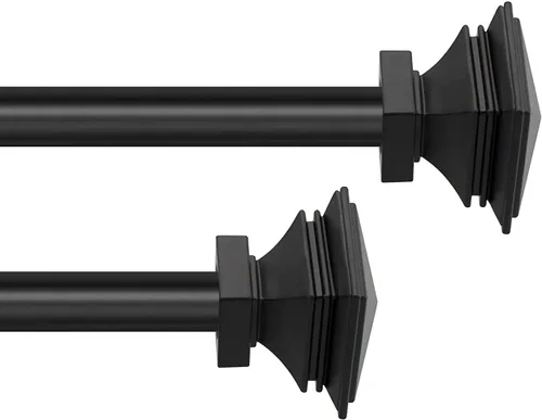 Vista 30 de Deco Window - Varilla ajustable para cortinas para ventanas de 18 a 44 pulgadas, poste de hierro de 1 pulgada extendible de alta resistencia