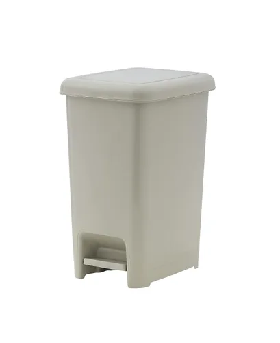 Vista 10 de Superio Bote de basura con pedal delgado de 16 cuartos de galón (beige suave)