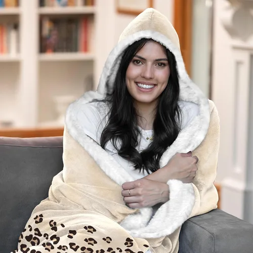 Vista 7 de Vprintes Gifts for Her - Sherpa Fleece Wearable Blanket Hoodie -Gifts for Wife from Husband