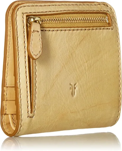 Vista 2 de Frye Campus Rivet - Cartera pequeña de cuero a presión para mujer, plátano, talla única, Banana