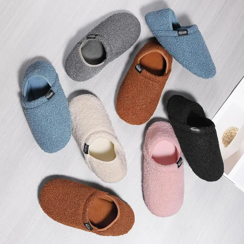 Vista 6 de OZLOOK Slippers for Women Men, Mens Womens House Slippers, Fuzzy Slippers Memory Foam Warm Curly Fur Indoor