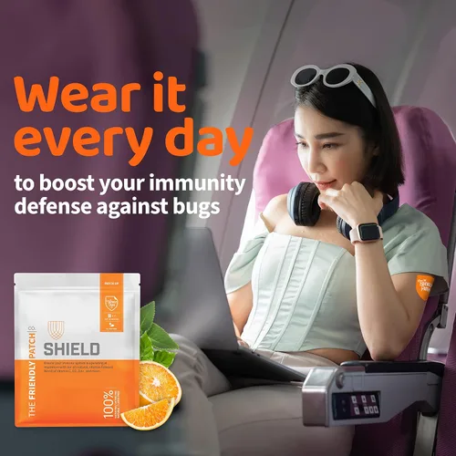 Vista 3 de The Friendly Patch Shield - Parche de apoyo inmunitario Potenciadores inmunológicos portátiles para adultos con vitamina D3, C y zinc 28 parches