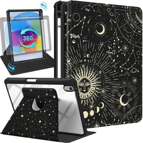 Vista 8 de Uppuppy Funda para iPad A16 – para Funda de iPad 10ª Generación 10.9 Pulgadas Linda Mujeres Niñas Femenina Bonita Kawaii Dibujos Animados Perro