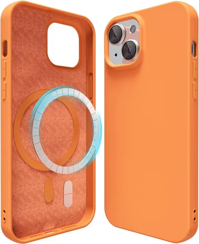 Vista 36 de oakxco Funda de silicona para iPhone 12 Pro Max, magnética, compatible con carga inalámbrica Magsafe, cubierta protectora de goma suave y delgada