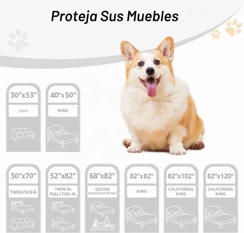Vista 6 de hyha - Manta impermeable para cama de perro, mantas suaves para mascotas, cubierta impermeable para sofá para perros, fundas reversibles lavables