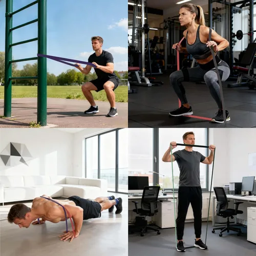 Vista 4 de Pull Up Assitance Bands, 5-Level Resistance Bands for Working Out, Pull Up Bands Set for Men & Women, Exercise Bands for Full-Body Training(5-125LBS)