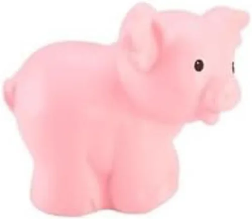 Vista 3 de Mattel Pieza de repuesto para el juego Fisher-Price Little People – CHD20 ~ Figura de repuesto de cerdo rosa ~ Funciona con Fisher-Price Farm