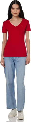 Vista 5 de Tommy Hilfiger Camiseta con cuello en V para mujer