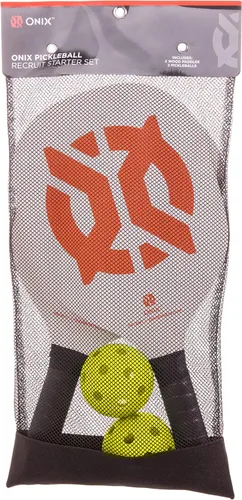 Vista 12 de Recruit by Onix - Juego de iniciación de pickleball - Incluye dos paletas de madera de álamo y dos bolas amarillas