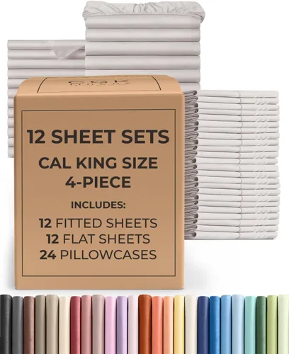 Vista 224 de Pack of 2, Twin Size 3 Piece Sheet Set - Breathable & Cooling - White