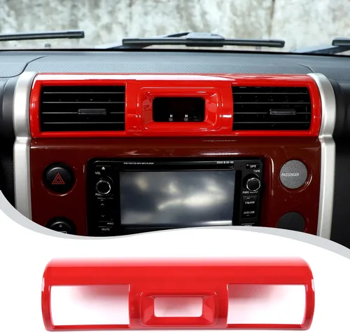 Vista 10 de Cubierta decorativa de marco de salida de aire con control central de acrilonitrilo butadieno estireno para Toyota FJ Cruiser 2007-2021