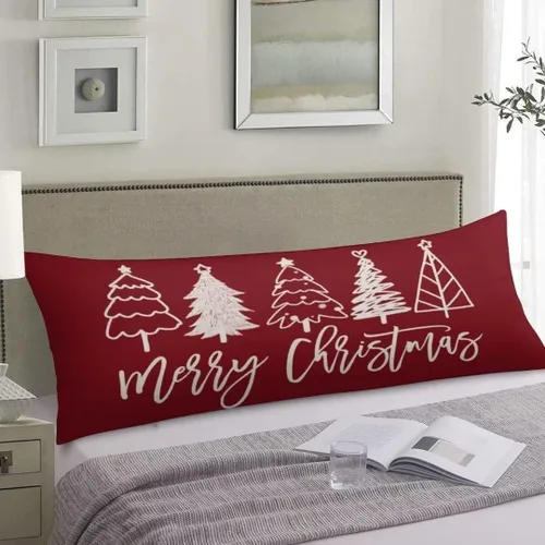 Vista 7 de DAOPUDA Funda de almohada corporal con estampado de vaca marrón, 20"x54", poliéster