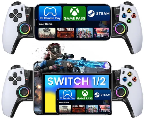 Vista 11 de KICKDOT Controlador MC5000 Pro para Switch 2/1/OLED y iPhone/Android - Joystick de efecto Hall, controlador inalámbrico Bluetooth