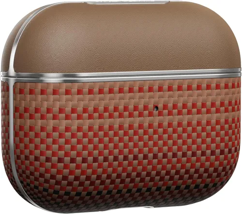 Vista 12 de PITAKA - Funda MagSafe, fibra de aramida tejida para AirPods Pro 2, color negro Funda protectora delgada a prueba de golpes para AirPods Pro 2