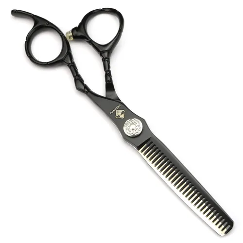Vista 4 de JIESENYU Juego de tijeras de peluquería profesional y tijeras de peluquería de 6.0 in para salón, peluquería o uso doméstico, ligero y afilado