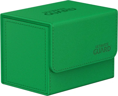 Vista 29 de Ultimate Guard Sidewinder 100+, caja de cubierta para 100 tarjetas TCG de doble manga, gris, cierre magnético y forro interior de microfibra para un