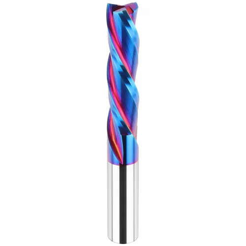 Vista 33 de EANOSIC Brocas de fresadora en espiral de compresión ascendente y descendente de 1/2 pulgada de diámetro de corte con revestimiento nano azul
