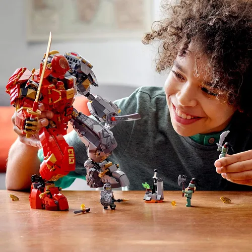Vista 3 de LEGO NINJAGO Fire Stone Mech 71720 Kit de construcción con mecha ninja (968 piezas)