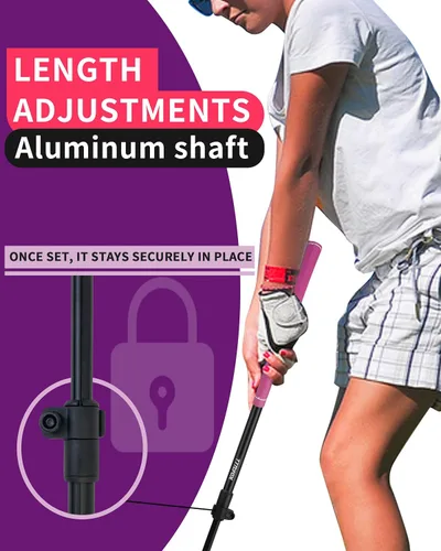 Vista 4 de KOFULL Putter para niños, 4 o 2 piezas, mini putter de golf ajustable a la altura perfecta, putters de golf fáciles de usar, putters bidireccionales